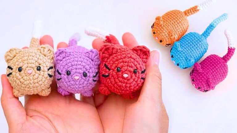 6 Free Crochet Mini Cat Amigurumi Patterns