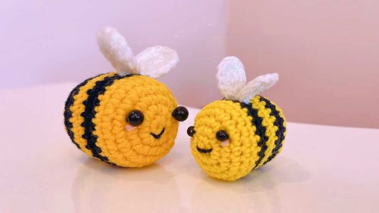 Crochet Bee Amigurumi Keychain Pattern For Spring