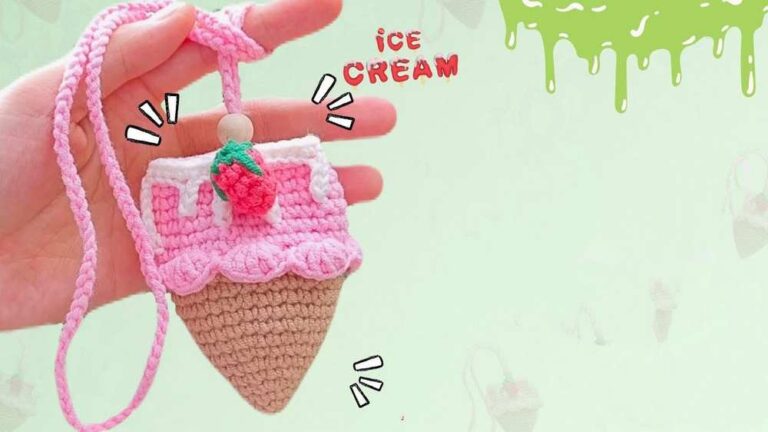 Free Crochet Ice-Cream Bag Pattern For Summer