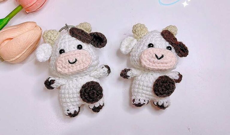 Crochet Cow Amigurumi Toy Pattern For Beginners