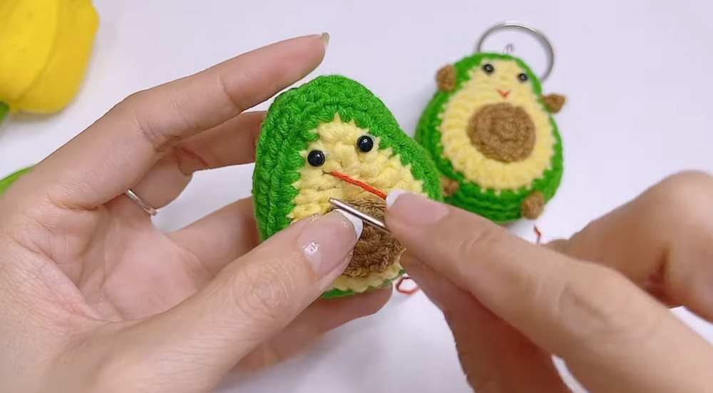 avocado keychain