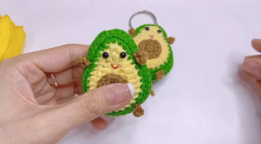 avocado keychain