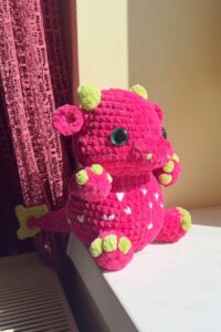 How to Crochet Big Baby Dragon Plushie (FREE Tutorial)