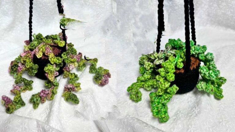 5 Free Crochet Hanging Plant Pot Patterns for Summer
