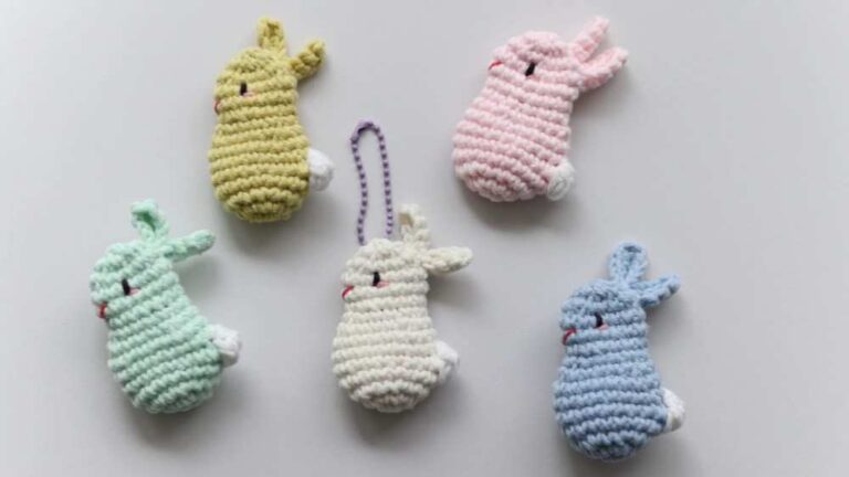 Crochet Little Bunny Amigurumi Brooch Pattern