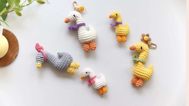 Crochet Duck Amigurumi Keychain Pattern Free