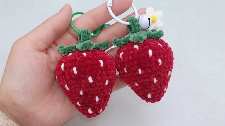 Crochet Strawberry Plushie Pattern For Summer