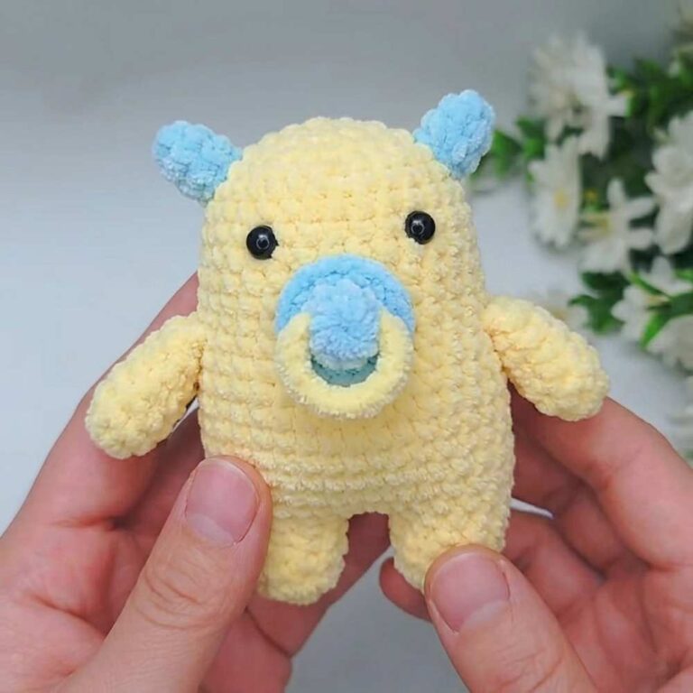 Crochet Yellow Monster Plushie Pattern For Kids