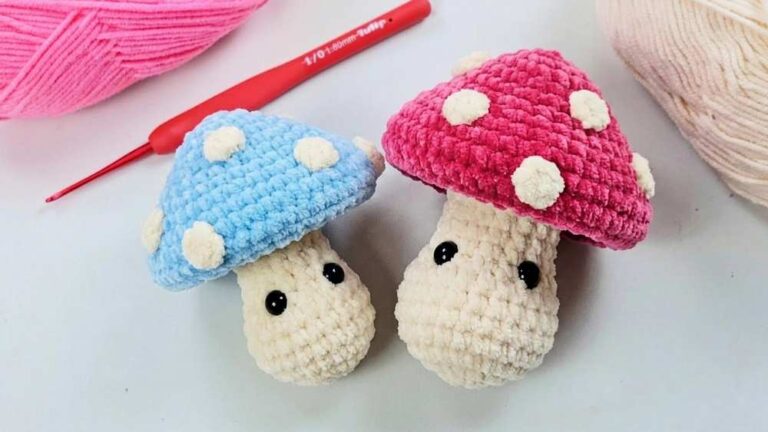Crochet Mushroom Plush Toy Pattern For Beginners