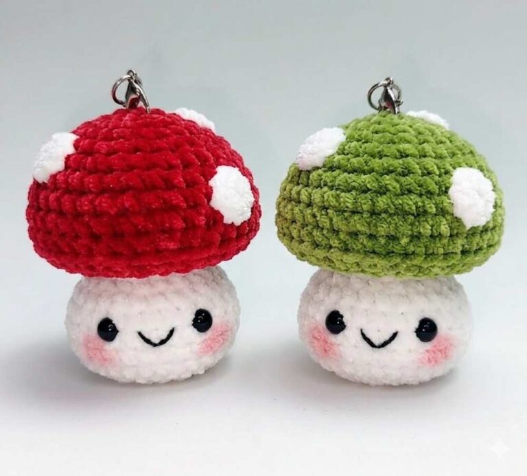 Crochet Mushroom Plush Fidget Toy Pattern