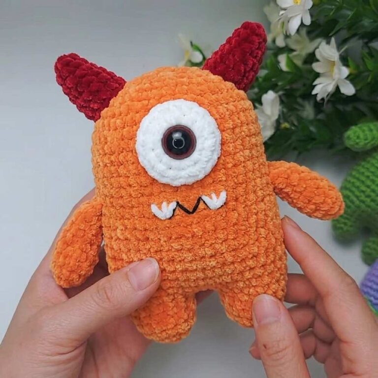 Your Child Would Love This Crochet Lovely Orange Monster