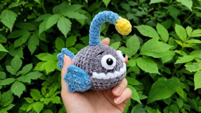 Crochet Lantern Fish Plushie Pattern For Summer