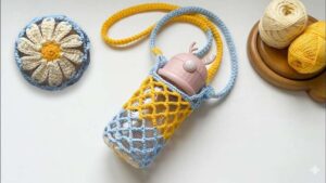 Free Crochet UNIQUE Reversible & Normal Bottle Holder Patterns