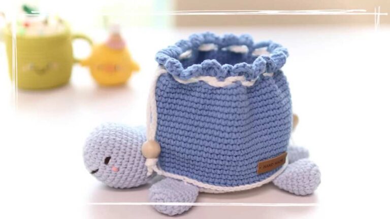 Crochet Turtle Pouch Bag Pattern For Small Goods