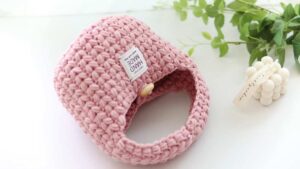 Crochet Heart Puff Bag Pattern For Beginners