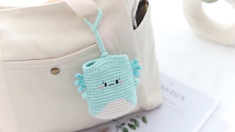 Crochet Axolotl Pouch Bag Pattern For Summer