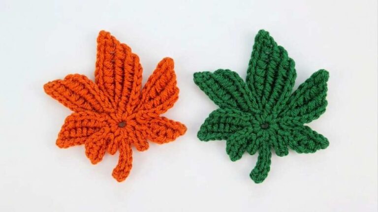 How to Crochet Small Easy Maple Leaf for Autumn