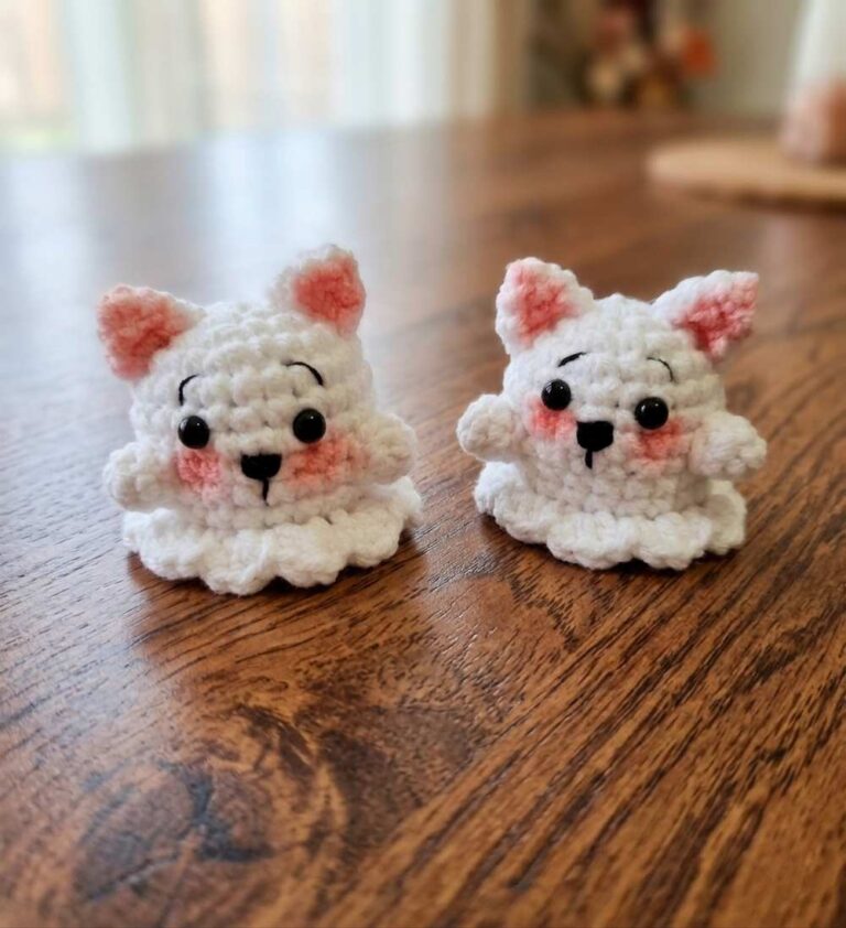 TejidosVal: Crochet Kitty Boo Ghost Amigurumi Pattern for Halloween