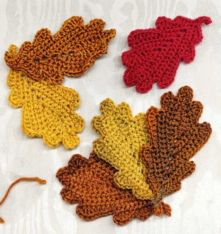 Crochet Oli: Free Crochet Oak Leaf Pattern for Fall (Quick & SIMPLE)