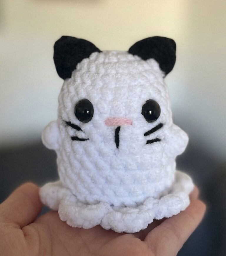 Mistyblue: How to Crochet Cute Ghost Cat Plushie Crochet Tutorial