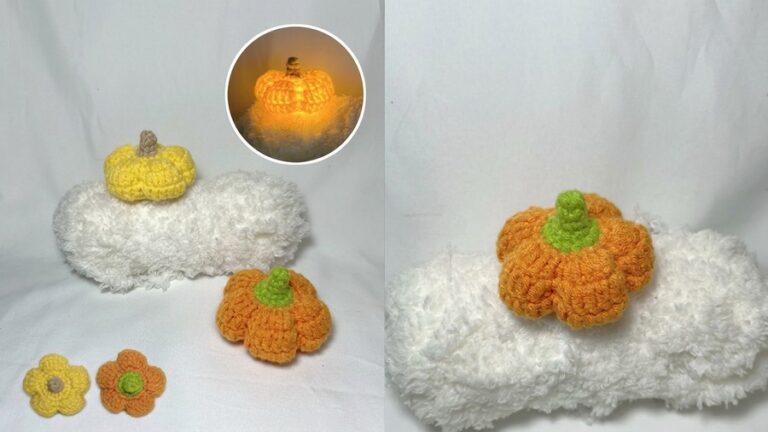 Free Crochet Pumpkin that Can be Lit for Halloween Night Parties