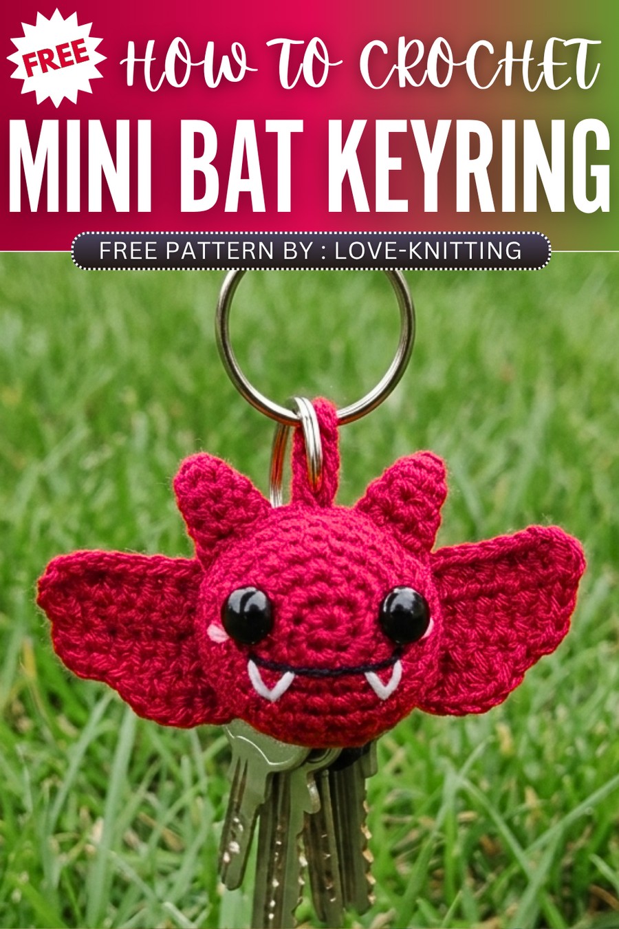 crochet mini bat amigurumi