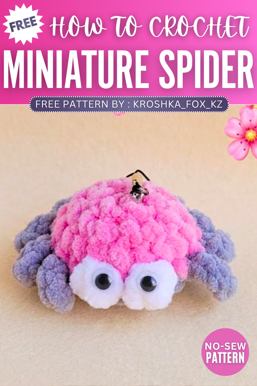 crochet spider plushie