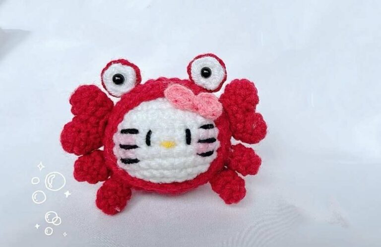 How to Crochet Hello Kitty Crab Amigurumi Pattern for Summer