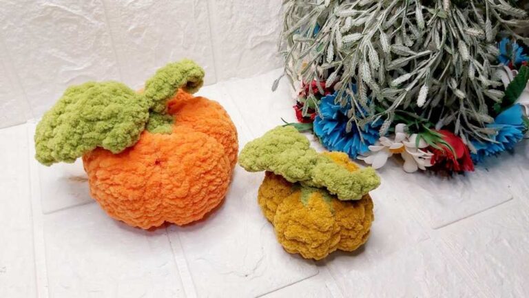 Free Crochet Pumpkin Plushie Pattern for Fall & Halloween