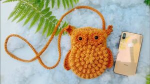 Moclentivi: How to Crochet Vintage Owl Phone Bag for Fall