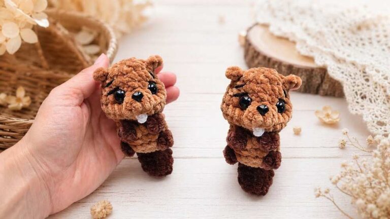 Love Knitting: Free Crochet Little Beaver Plushie Pattern for Fall