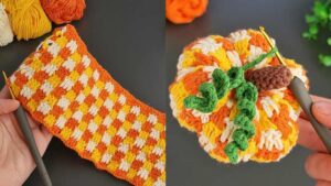 How to Crochet Checkered Pumpkin Amigurumi for Fall