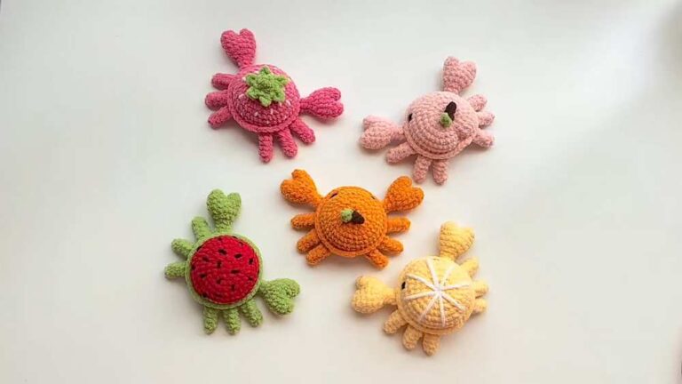 Chubby Cheeks: How to Crochet Fruity Crab Plushies Set (5-in-1 Tutorial)