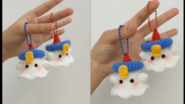 Ngocong: Free Crochet Pirate Ghost Keychain for Halloween