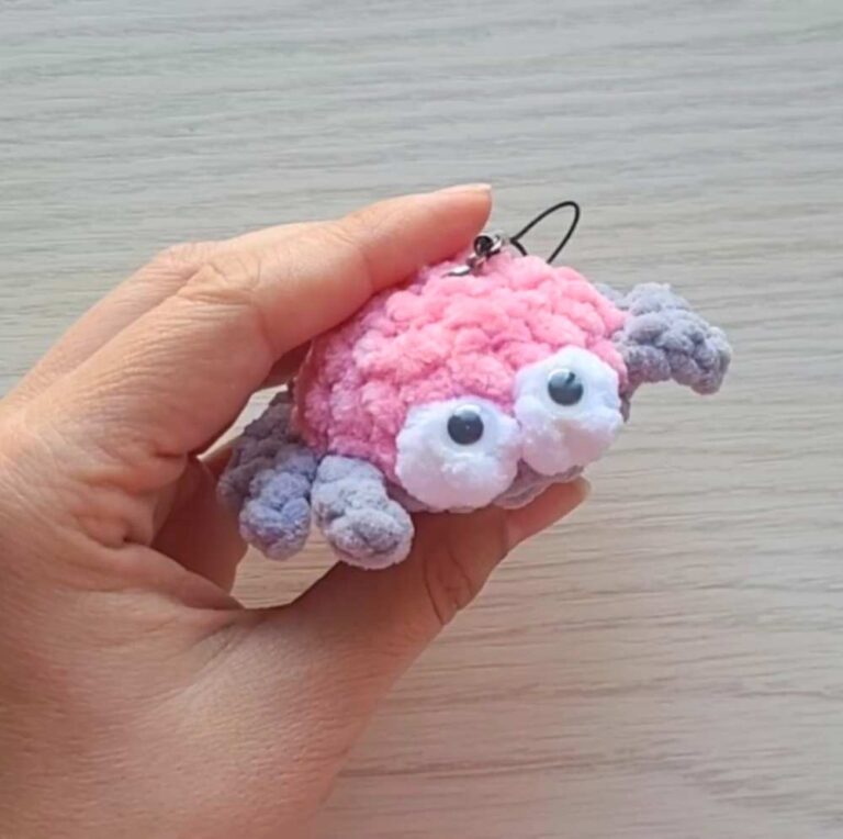 Love-Knitting: Crochet Googly-Eyed No-Sew Spider Plushie Toy for Halloween