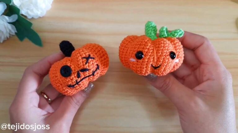 Tejidos: How to Crochet 2 CUTE Smiling Halloween Pumpkin Amigurumi
