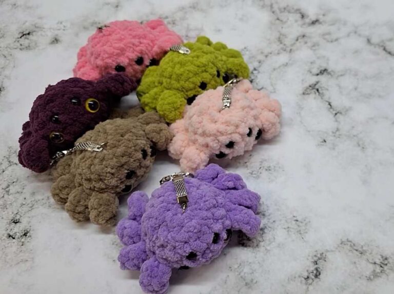 Crochet Miniature No-Sew Baby Spider Plushie Pattern Pattern
