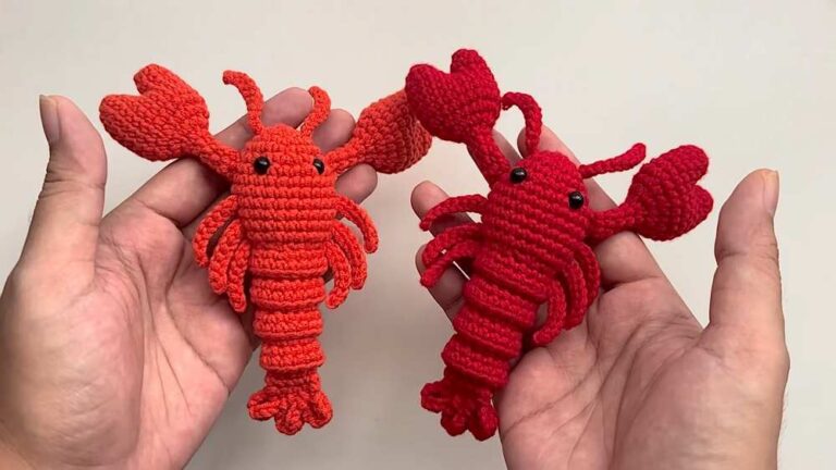 Chubby Cheeks: How to Crochet Rainbow Lobster Amigurumi for Summer