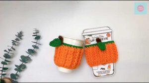 Chau Crochet: How to Crochet Ribbed Fall Pumpkin Cozy (Gift on Halloween)