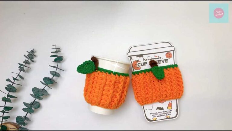 Chau Crochet: How to Crochet Ribbed Fall Pumpkin Cozy (Gift on Halloween)