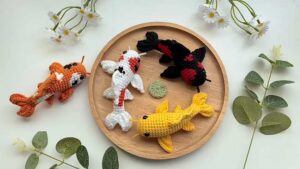 How to Crochet Lucky Koi Fish Amigurumi Tutorial for Home Decoration