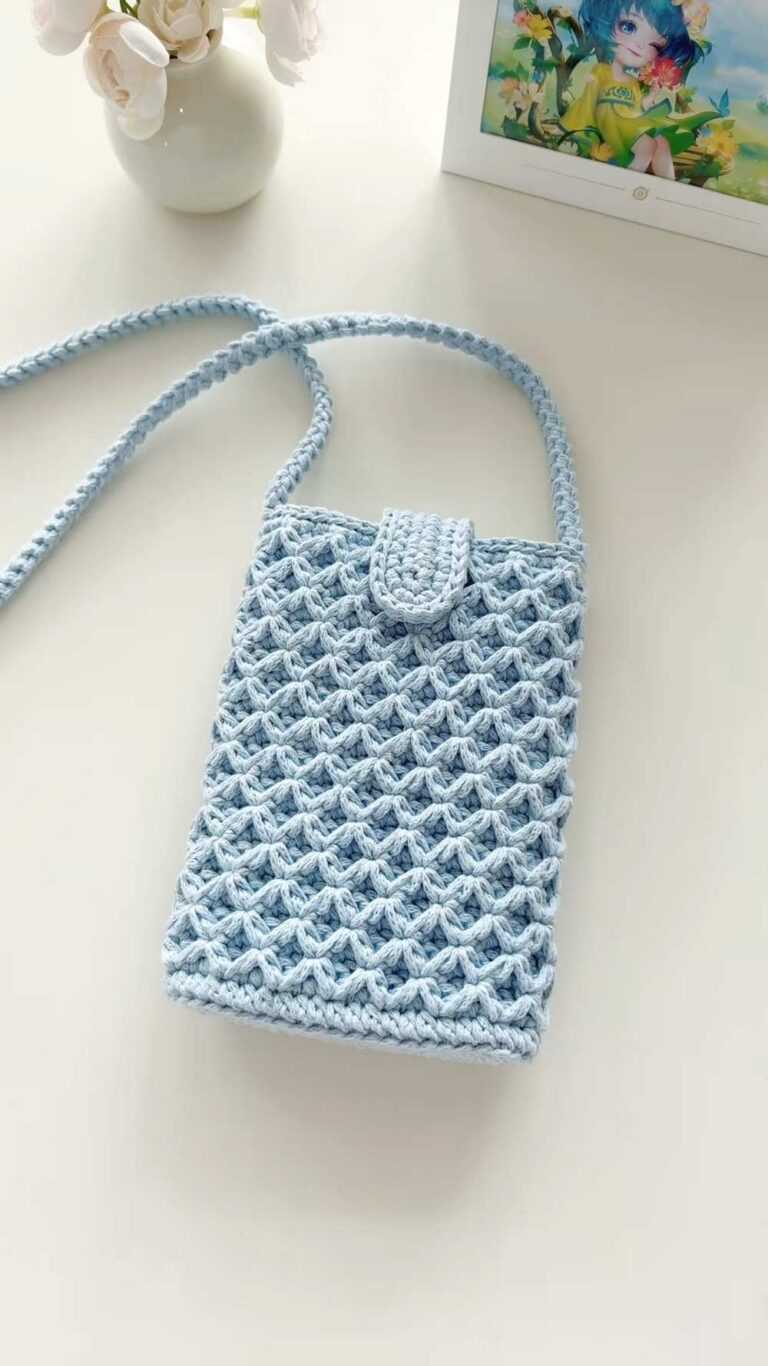 How to Crochet A Beautiful-Stitch Phone Bag for Everyday Wear