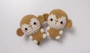 How to Crochet A Low-Sew Mini Baby Monkey Plushie for Kids
