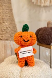 Crochet Relieving Your Stress Standing Amigurumi Pumpkin