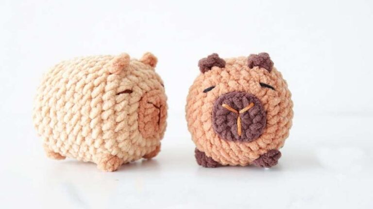 How to Crochet Mini Square Capybara Plushie Buddy for Kids