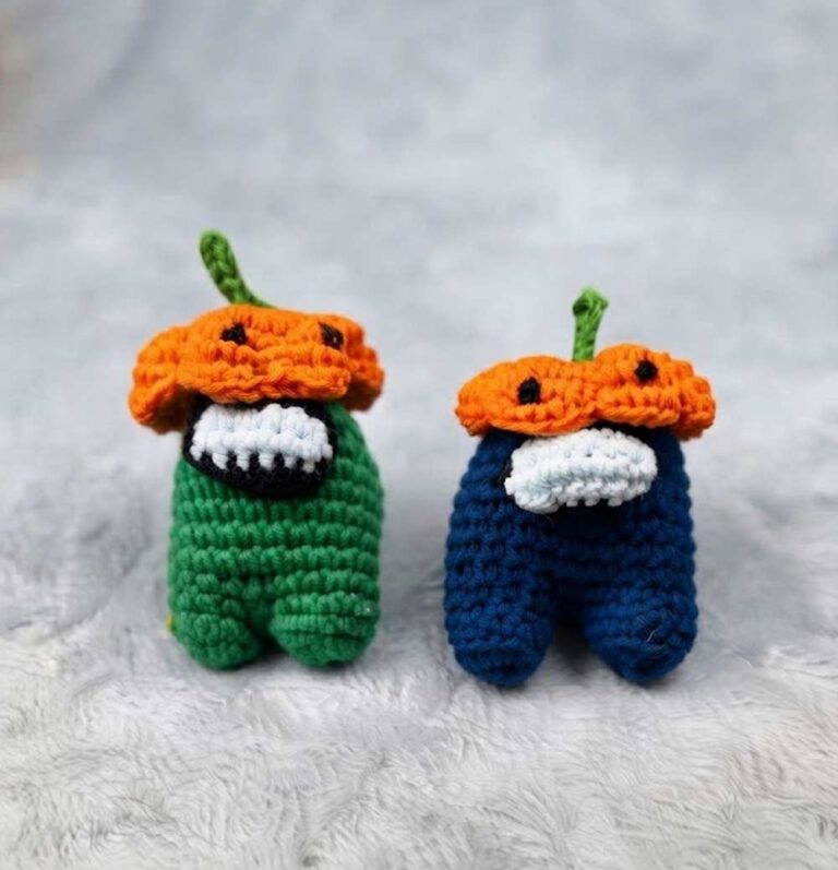 How to Crochet Pumpkin Among Us Amigurumi for Fall