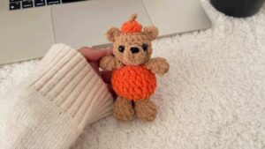 How to Crochet Pumpkin Teddy Plushie for Fall