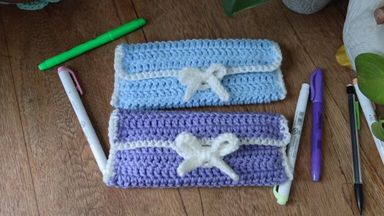 How to Crochet A Flapped Pencil Case for Beginners